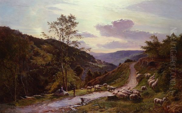 Near Bettwys-y-Coed Oil Painting by Sidney Richard Percy