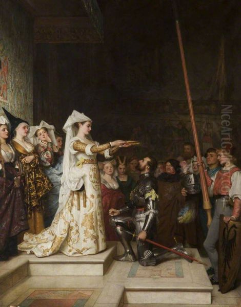 The Queen of the Tournament Oil Painting by Philip Hermogenes Calderon