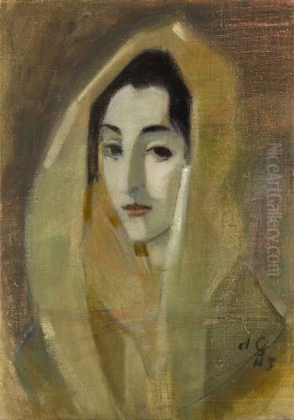 Spanish Girl Oil Painting by Helene Schjerfbeck