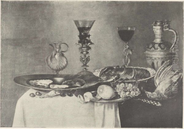 Les Verres de Venise Oil Painting by Willem Claesz. Heda