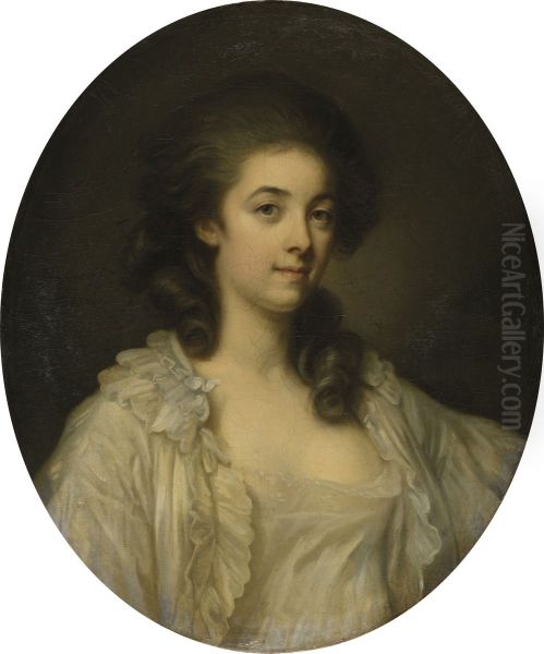 Portrait de Madame de Champcenetz Oil Painting by Jean-Baptiste Greuze