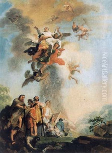 Glory of S Bruno Oil Painting by Georg Anton Urlaub