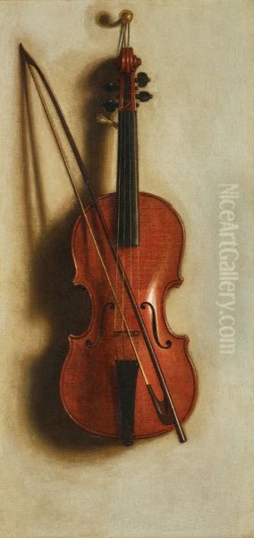 Portrait of a Violin Oil Painting by Jan van der Vaart