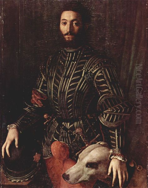 Ritratto di Guidobaldo II della Rovere Oil Painting by Bronzino