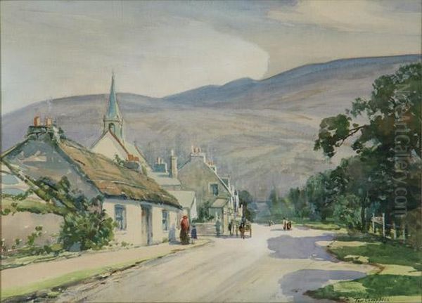 The Village Road Oil Painting by Thomas, Tom Campbell