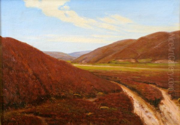 Danish Hills Oil Painting by Aage Giodesen