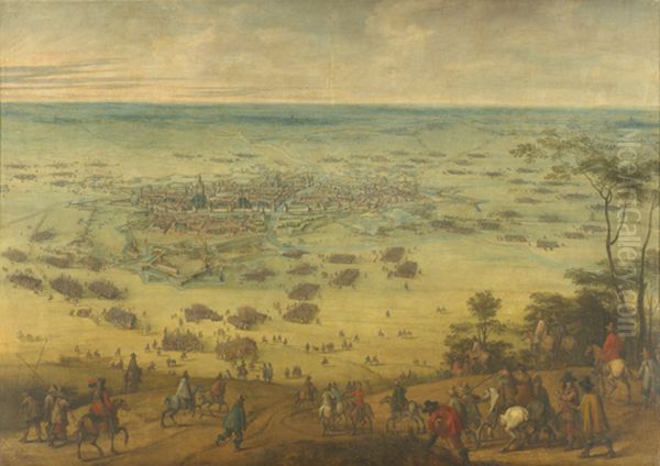 The Siege of Kortrijk, 1648 Oil Painting by Peter Snayers