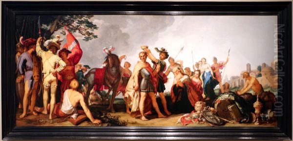 Scene of Triumph Oil Painting by Abraham Bloemaert