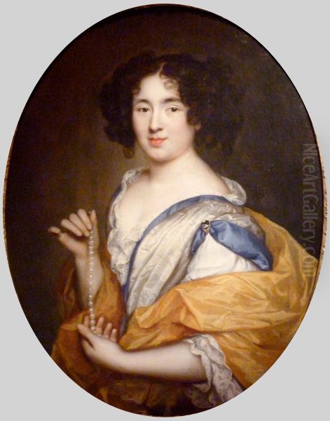 Portrait presume de Marie Mancini (1639-1715) Oil Painting by Pierre Mignard I