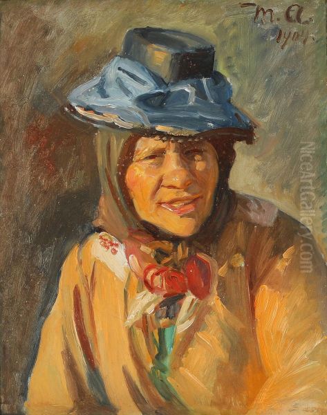 Glade Elsie Oil Painting by Michael Peter Ancher