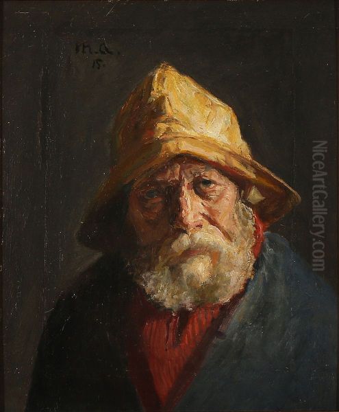 En skagensfisker Oil Painting by Michael Peter Ancher