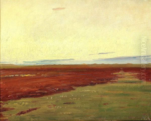 Sunset over Brovandene, at Skagen. Oil Painting by Michael Peter Ancher