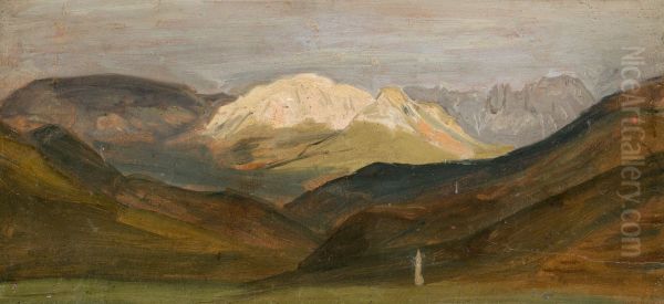 Der Rosengarten bei Bozen Oil Painting by Friedrich Wasmann