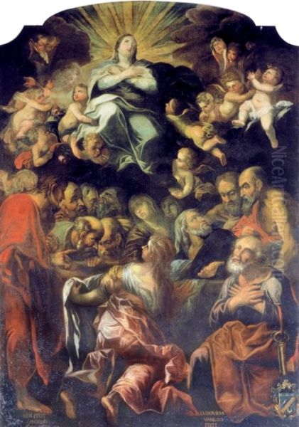 The Assumption of the Virgin Oil Painting by Louis-Abraham van Loo