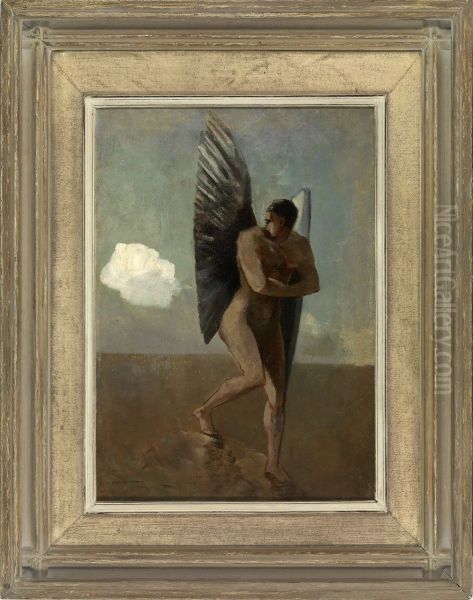 De gevallen engel (L'Ange dechu). Oil Painting by Odilon Redon