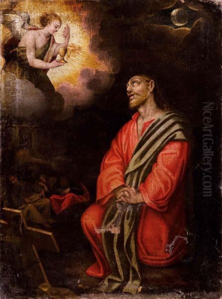 Gesu Nell'orto Degli Ulivi Oil Painting by Antonio Campi