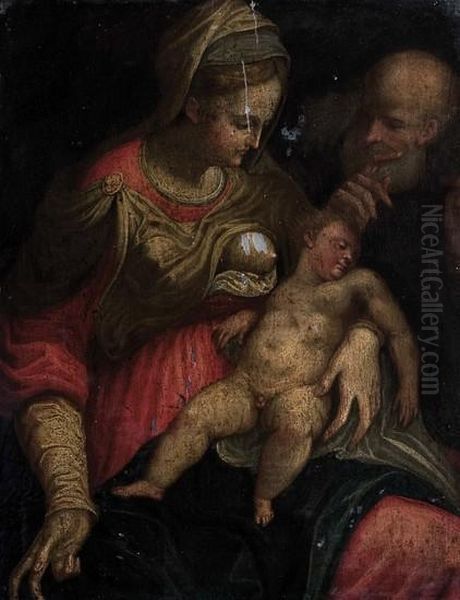 Sacra Famiglia Oil Painting by Bernardino Campi