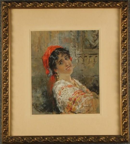 ''giovane Donna'' Oil Painting by Giacomo Campi