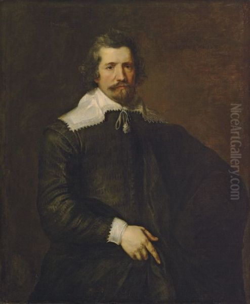 Portrait of an unknown 46 year old man, 1631 Oil Painting by Anthony Van Dyck