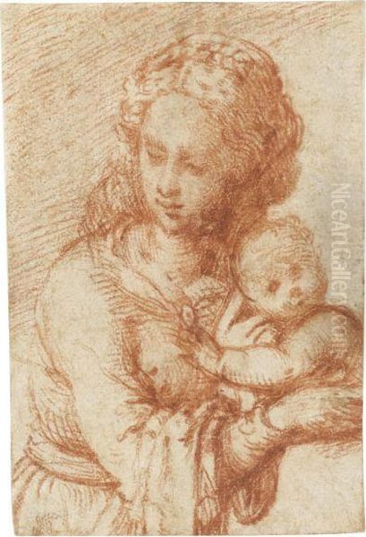 Madonna And Child Oil Painting by Giulio Campi