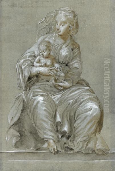 Vierge A L'enfant Oil Painting by Giulio Campi