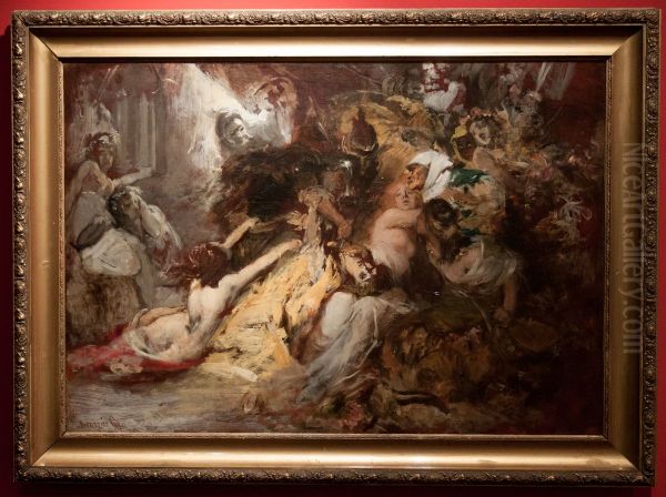 Death of Ladislaus IV of Hungary Oil Painting by Gyula Benczur