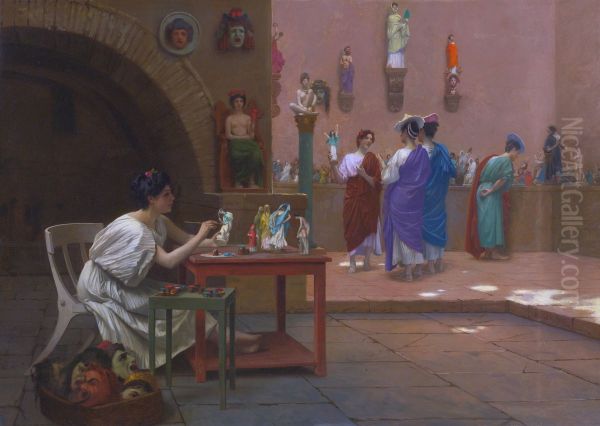 TanagraWorkshop Oil Painting by Jean-Leon Gerome