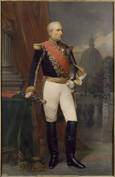 Philippe Antoine, comte d'Ornano, marechal de France (1784-1863) Oil Painting by Jean-Adolphe Beauce