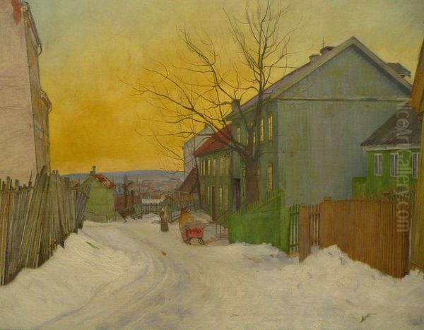 From Sagene, Oslo Oil Painting by Harald Sohlberg