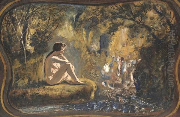 Nude in Woods Oil Painting by Louis Eilshemius