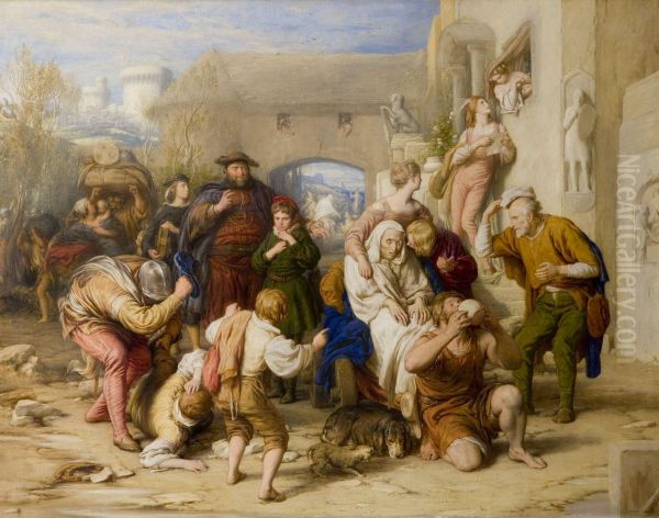 The Seven Ages of Man Oil Painting by William Mulready