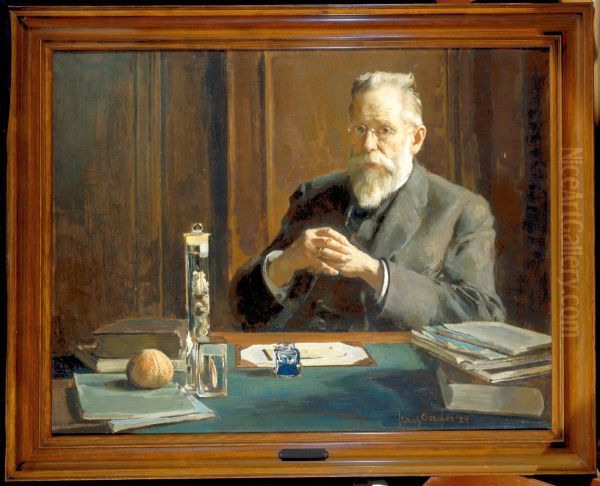 Portrait of Carel Sluiter (1854-1933) Oil Painting by Frans Oerder