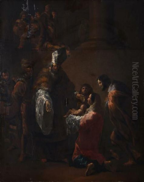 The presentation in the temple Oil Painting by Leonaert Bramer