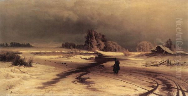 Tauwetter Oil Painting by Fyodor Vasilyev