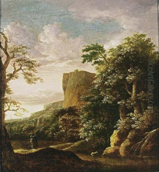 Berglandschap Oil Painting by Cornelis Matthieu