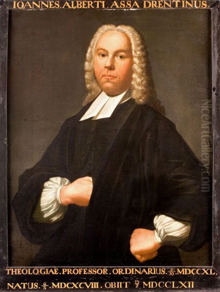 Portret van Joannes Alberti, hoogleraar Godgeleerdheid te Leiden Oil Painting by Frans Decker