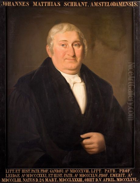 Portret van Johannes Matthias Schrant (I), hoogleraar Nederlandse Letteren te Leiden Oil Painting by Ezechiel Davidson