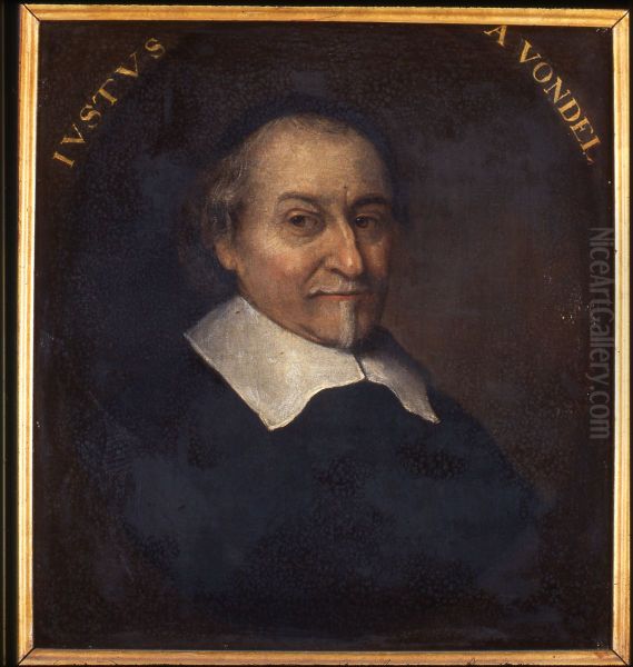 Portrait of Joost van den Vondel Oil Painting by Philips Koninck