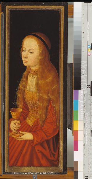 Saint Barbara Oil Painting by Lucas Cranach the Elder