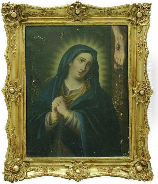 Virgen De La Soledad 
Mexico Oil Painting by L. Campos