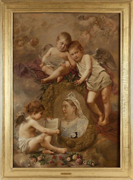 The Apotheosis Of Queen Victoria Oil Painting by Henry Campotosto