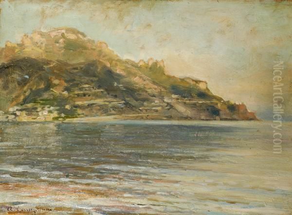 Golfo Di Napoli Oil Painting by Alceste Campriani