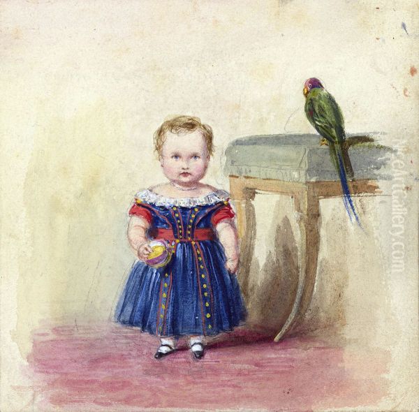 The Prince of Wales with a parrot Oil Painting by Victoria