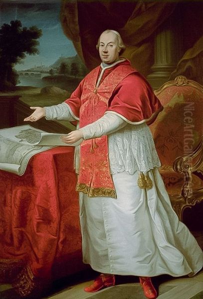 Portrait of Pope Pius VI Oil Painting by Pompeo Batoni