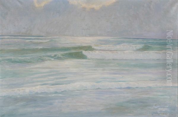 Surf. Oil Painting by Poul Friis Nybo