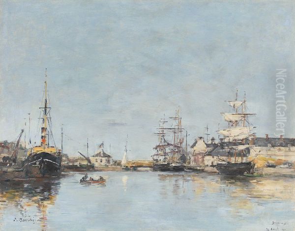 Fecamp, the basin Oil Painting by Eugene Louis Boudin