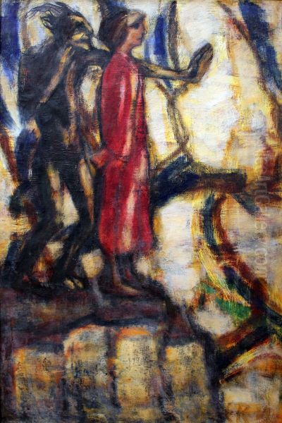 The Temptation of Christ Oil Painting by Christian Rohlfs