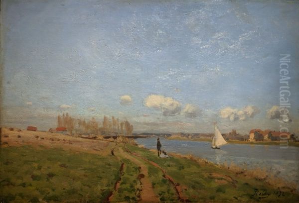 Bords de la Seine a Argenteuil Oil Painting by Alfred Sisley