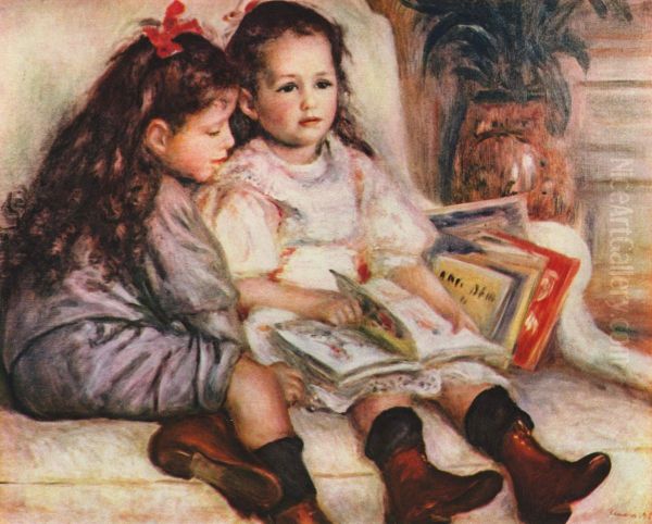 Portrat von Jean und Genevieve Caillebotte Oil Painting by Pierre-Auguste Renoir