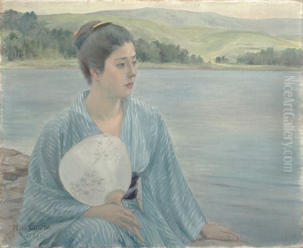 Lakeside Oil Painting by Kuroda Seiki